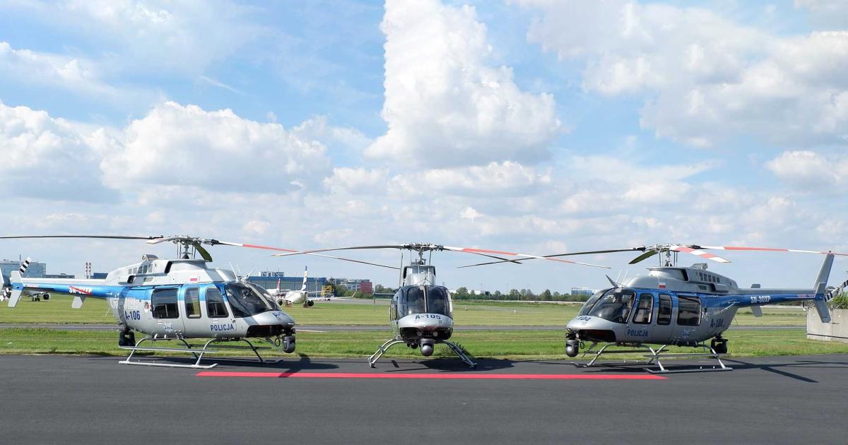 The three Bell 407GXis delivered to the Polish National Police (PNP).