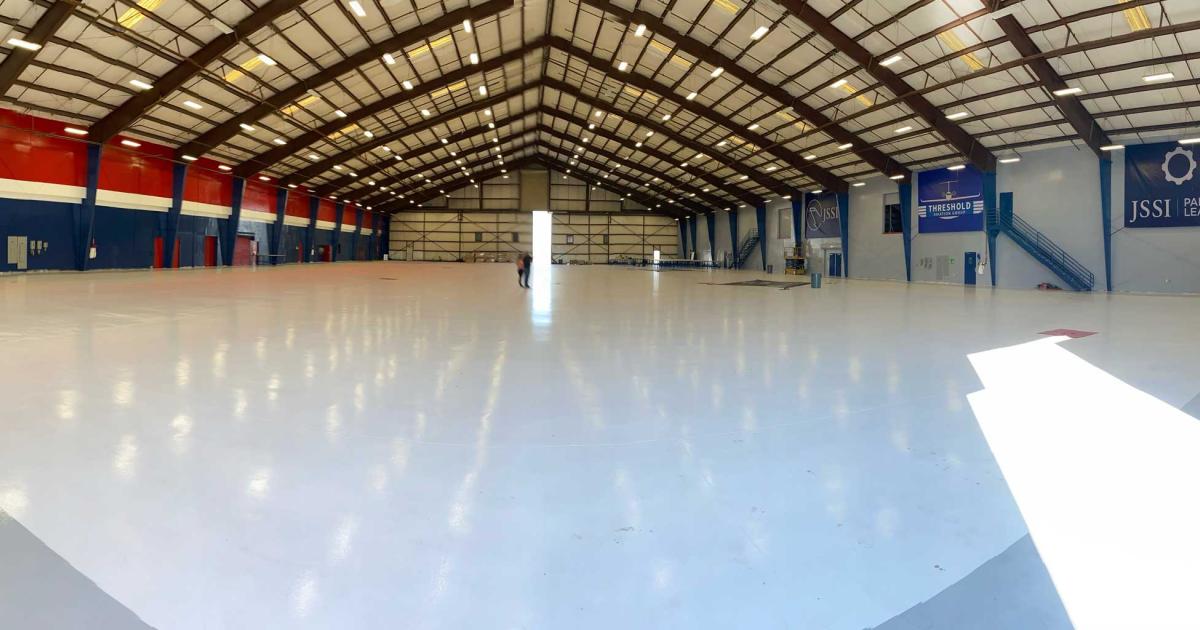Threshold Aviation Group's newly-occupied 50,000-sq-ft hangar at California's Chino Airport was originally designed to accommodate large military transports and can now handle anything up to an Airbus ACJ320.