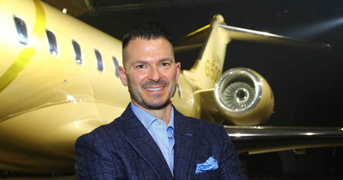 During his time at the helm of Bombardier Business Aviation and then Bombardier Aviation, David Coleal unveiled the Global 5500/6500 program in Geneva (pictured here) and saw the Global 7500 program to fruition. (Photo: David McIntosh)