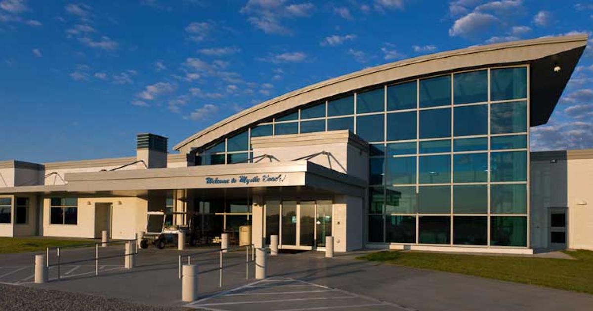 The entire Beach Aviation Services operation, which consists of three FBOs operated by South Carolina's Horry County Department of Aviation has now joined the World Fuel Services branded dealer network. That includes Myrtle Beach International Airport (shown), Grand Strand Airport, and Conway-Horry County Airport.