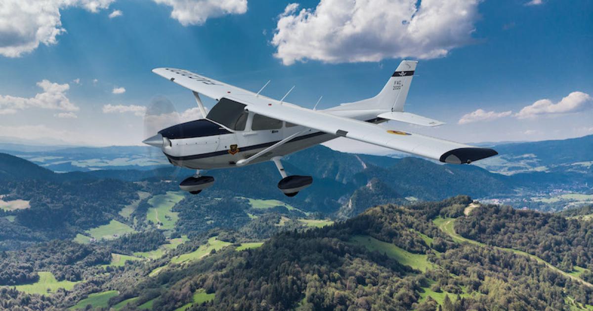 The four Cessna Skyhawk 172s ordered by the Colombian Air Force will replace more than 50-year-old aircraft. (Photo: Textron Aviation)