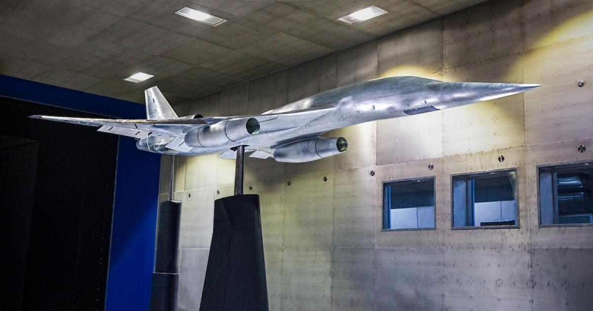 Aerion Supersonic conducted both high- and low-speed wind tunnel testing, assessing thousands of parameters on its Mach 1.4 AS2 as it moves toward production and assembly in 2023. (Photo: Aerion Supersonic)