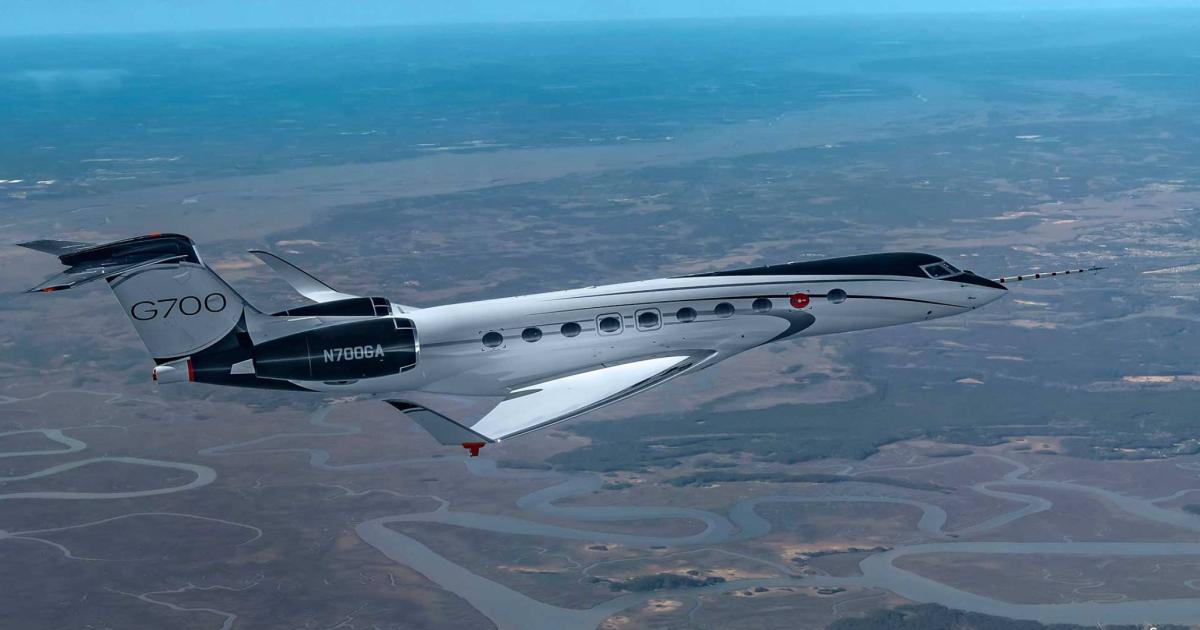 Gulftream is nearing the induction of the G700 into completions, Gulfstream Aerospace president Mark Burns said.