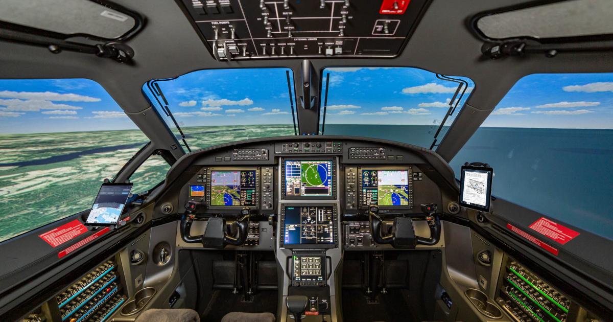 Built by Frasca, the first FAA level-6 flight training device for the new Pilatus PC-12 NGX is now available for pilot training at Simcom’s facility in Scottsdale, Arizona.