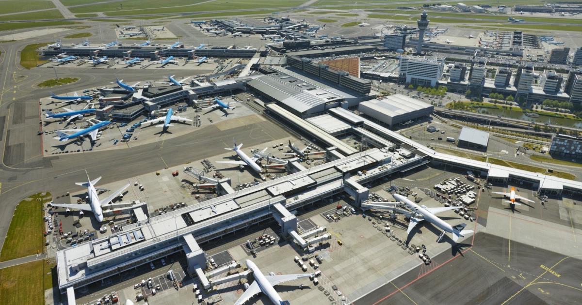 Almost half of all airline passengers travel through slot-regulated airports like Amsterdam Schiphol. (Photo: Amsterdam Schiphol Airport)