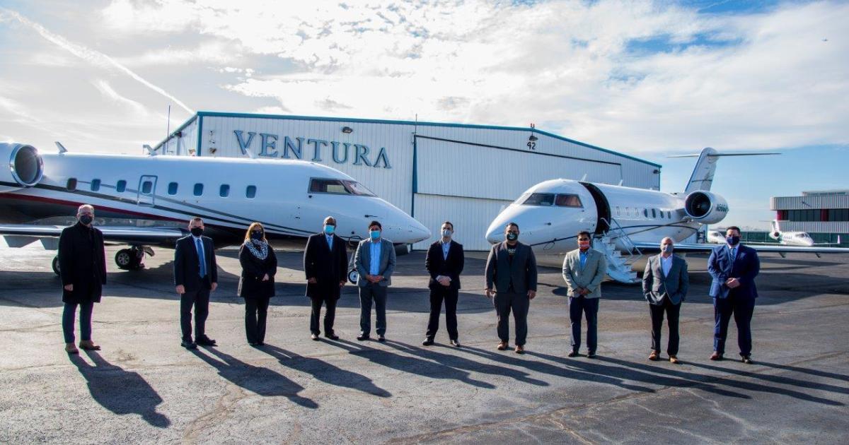 Ventura Air Services' fleet is expanding to eight aircraft with the addition of these Bombardier Challenger 604s and a Cessna Citation Excel. (Photo: Ventura Air Services)