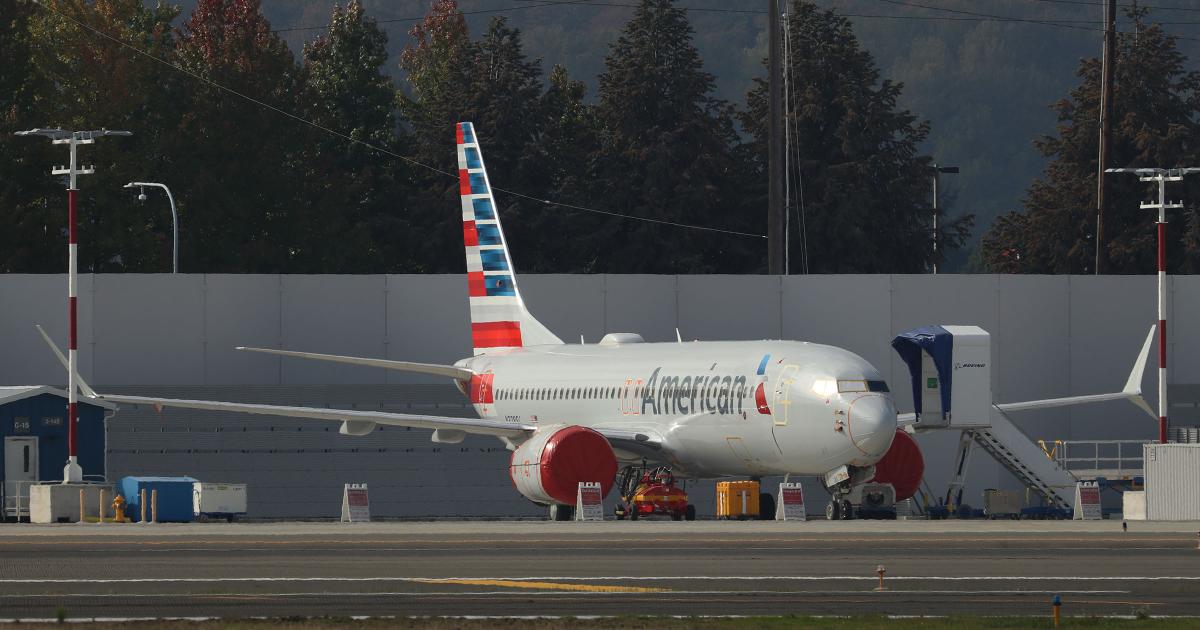 An American Airlines Boeing 737 Max 8 sits in storage at Boeing Field in Seattle in October 2019. The airline returned the first of its fleet of 25 Max jets with a flight from Miami and LaGuardia Airport in New York on December 29. (Photo: Barry Ambrose)