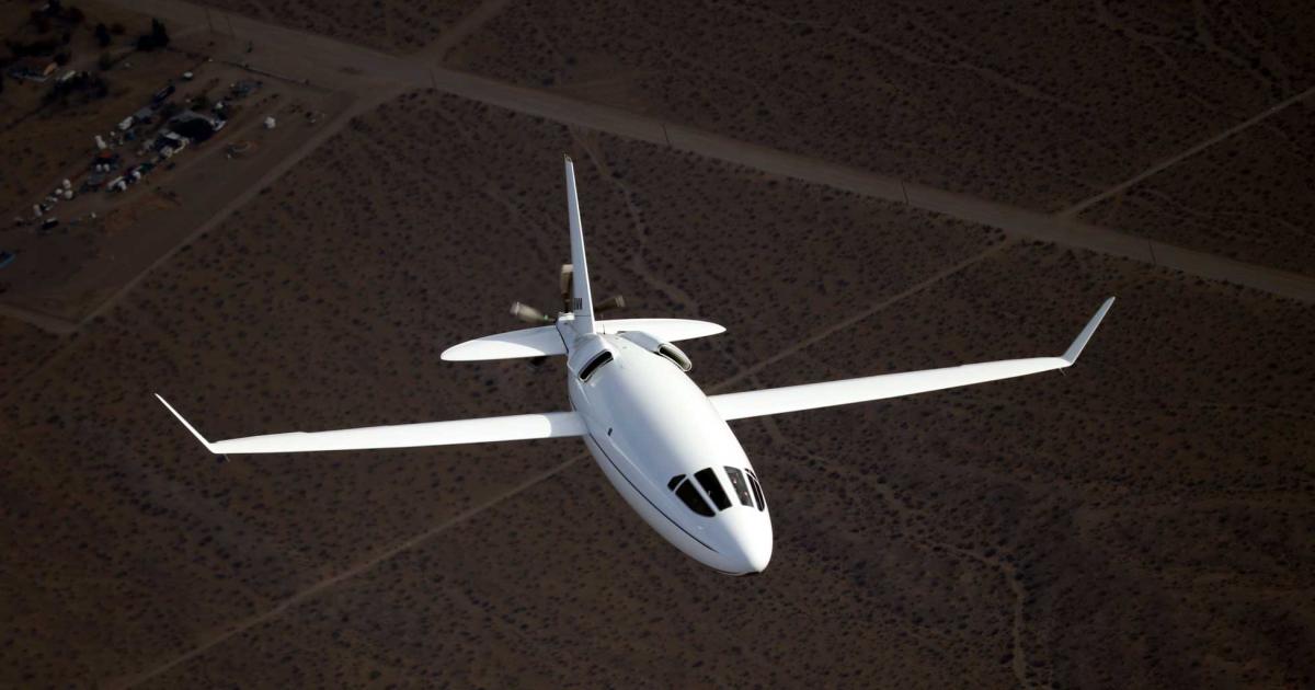 Otto Aviation, which is looking to certify its aero-diesel-powered Celera 500L by 2025, says it will also pursue a zero-emissions version of the six-seat pusher, powered either by battery-electric or hydrogen. (Photo: Otto Aviation)