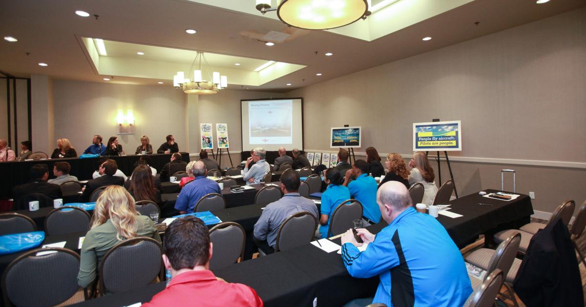 While the Flight School Association of North America intends to once again stage its International Flight School Conference as a live event in March, organizers say there will be Covid-imposed changes from past years, such as with the spacing of attendee seating. (Photo: FSANA)