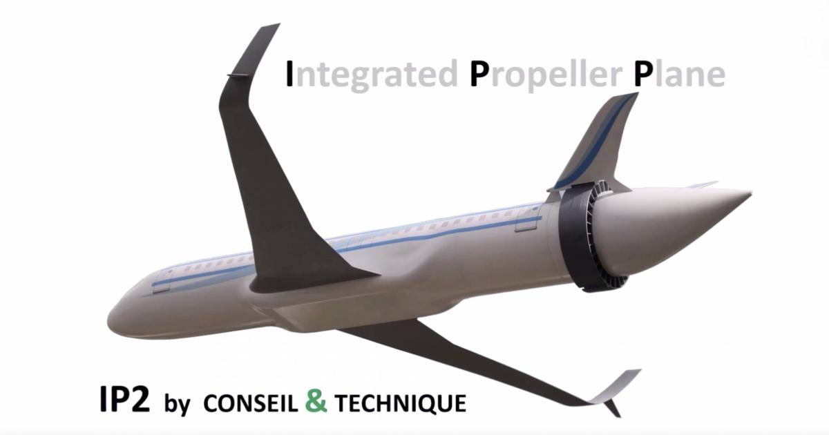 France's Conseil et Technique hopes to win support for its fundamental rethink of airliner propulsion with its Integrated Propeller Plane (IP2) concept. (Image: Conseil et Technique)