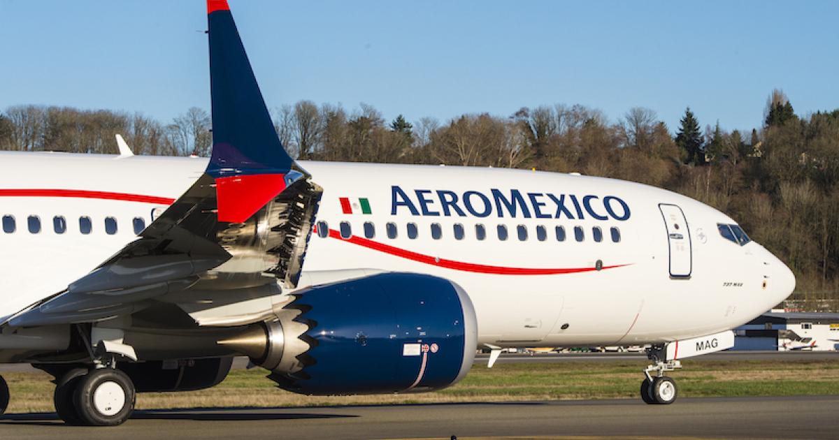 Aeromexico has taken delivery of six Boeing 737 Max 8s, one of which returned to service on December 18. (Photo: Boeing)