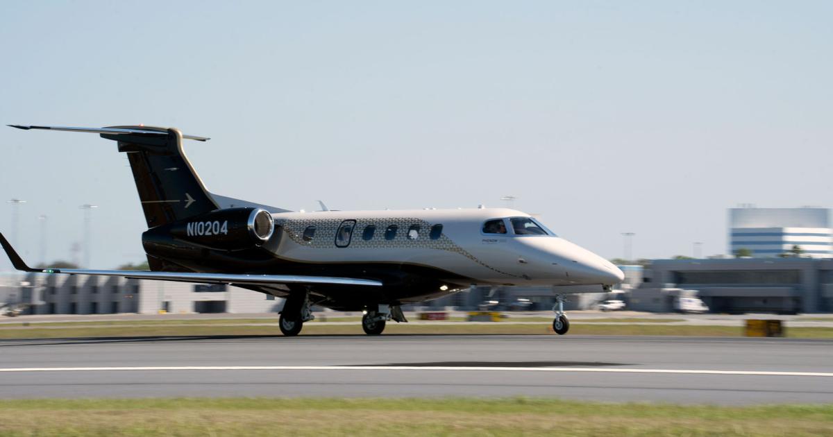 The Embraer Phenom 300E is once again the most preferred light jet in the Business Jet Traveler reader's survey. (Photo: Embraer)
