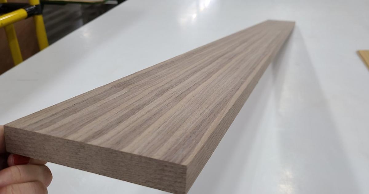 Collins's new PrecisionPlank lumber alternative uses patent-pending technology to match veneers.