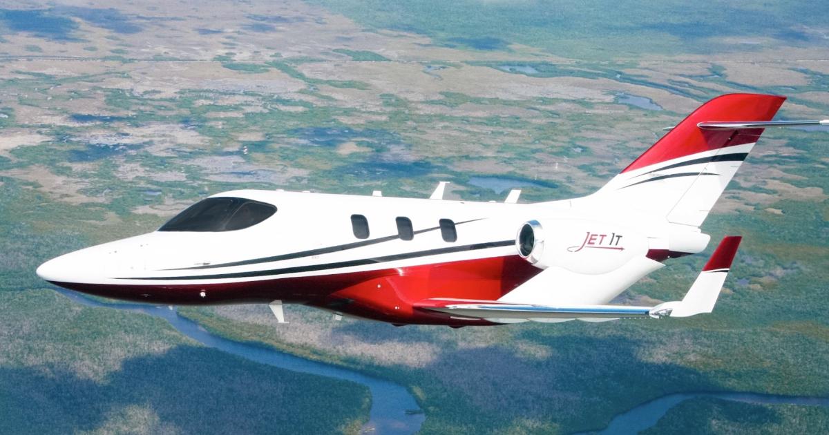 With the fourth-quarter 2020 deliveries, Jet It's HondaJet fleet now numbers 10 of the light twins. (Photo: HondaJet)
