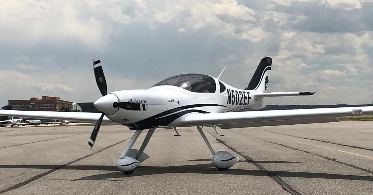 Bye Aerospace has begun serial production of its two-seat eFlyer 2 electric aircraft. (Photo: Bye Aerospace)