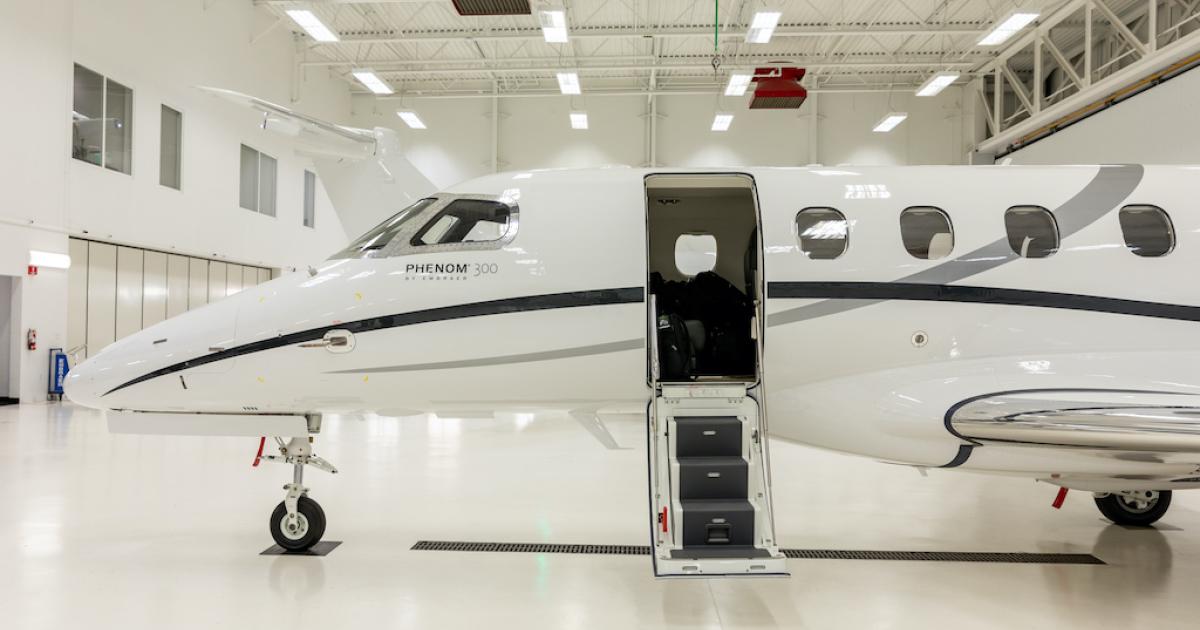 Grandview Aviation took delivery of five more Embraer Phenom 300s last year. (Photo: GrandView Aviation)