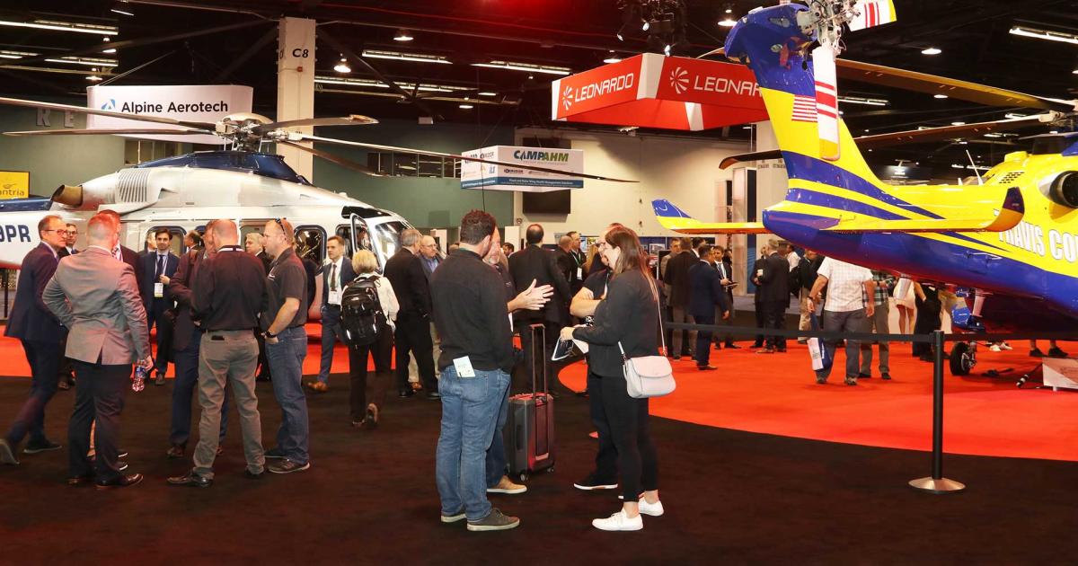 The show floor at Heli-Expo 2020. (Photo: Barry Ambrose)