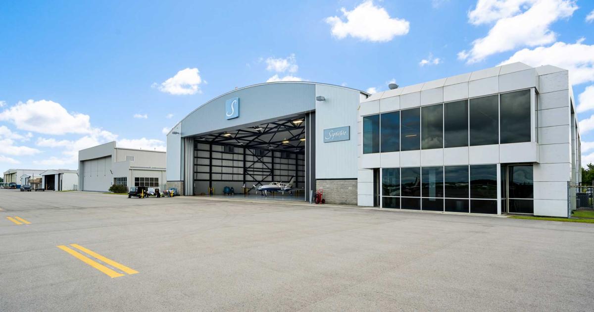 Signature Flight Support has relocated its FBO at Baton Rouge Metropolitan Airport to a newly-renovated facility next door that formerly housed a corporate flight department. (Photo: Signature Aviation)