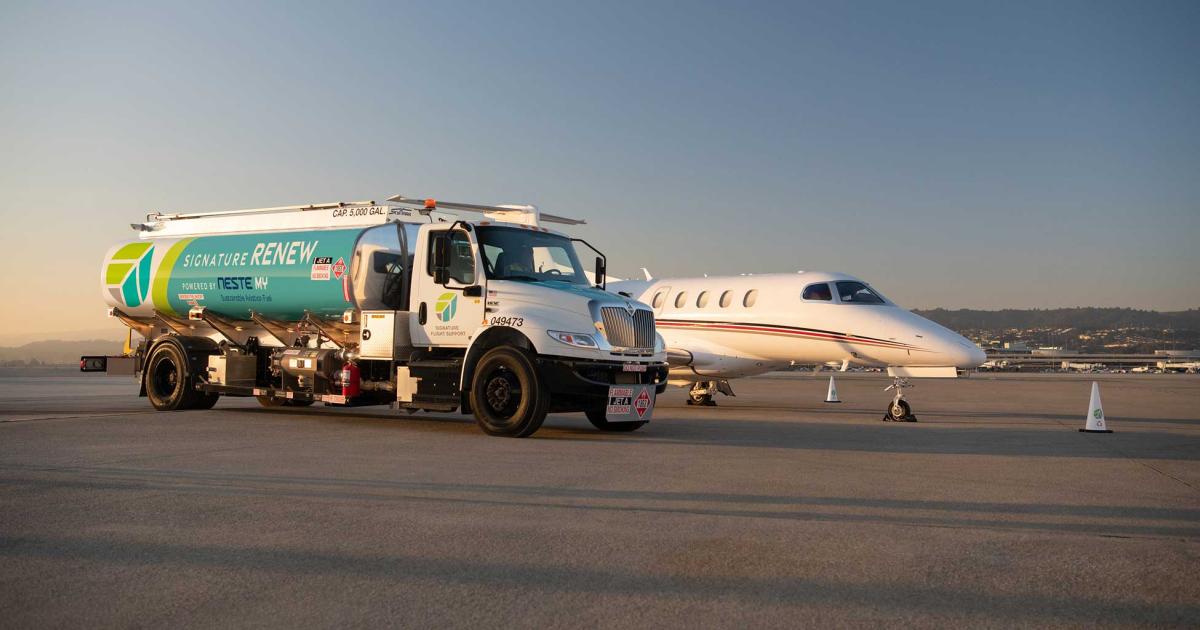 Signature Aviation has had its environmental efforts recognized by the Carbon Disclosure Project, which ranked more than 5,800 of the world's top companies based on their commitments to reduce carbon emissions. (Photo: Signature Aviation)