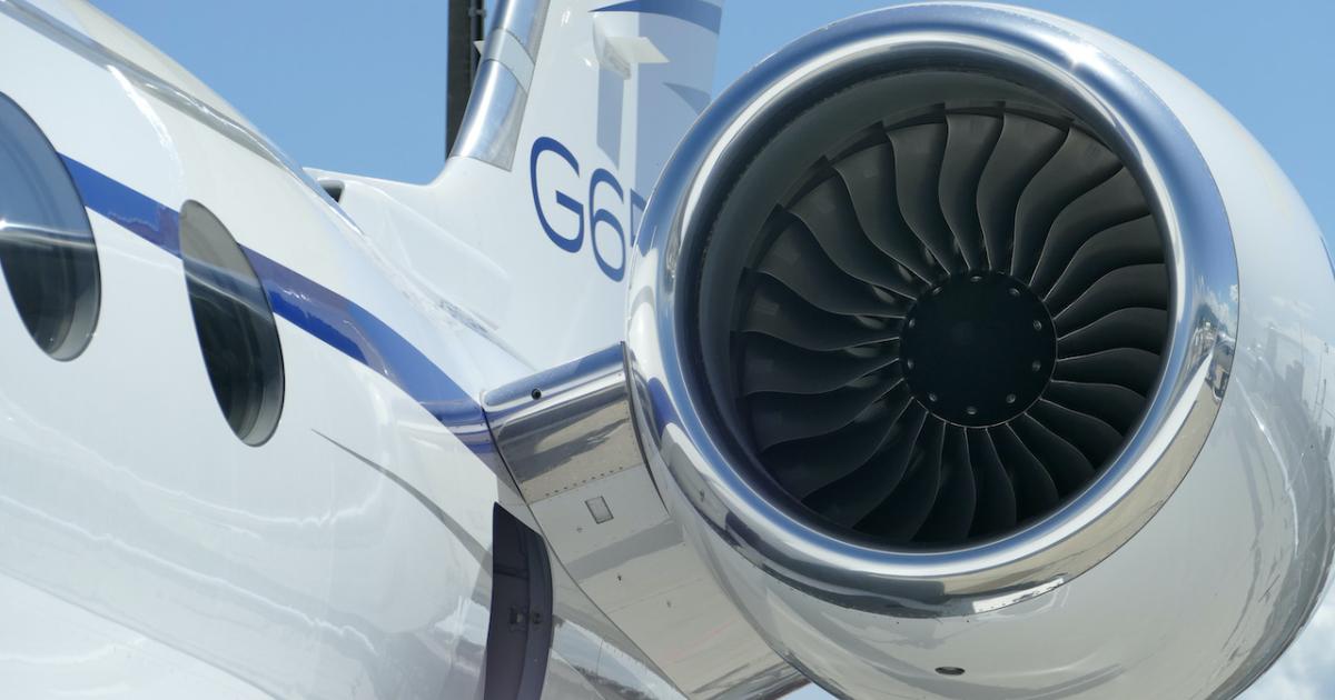 More than 2,100 Gulfstream jets are powered by Rolls-Royce engines, including its BR725 on the G650. (Photo: Rolls-Royce)