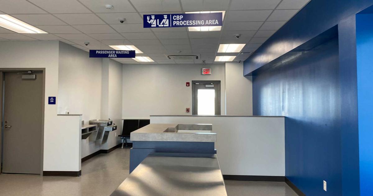 The Wheels Up Jet Center at Cincinnati/Northern Kentucky International Airport is now home to a new U.S. Customs facility, which will streamline the international arrivals process for private aviation in the region. (Photo: CVG)