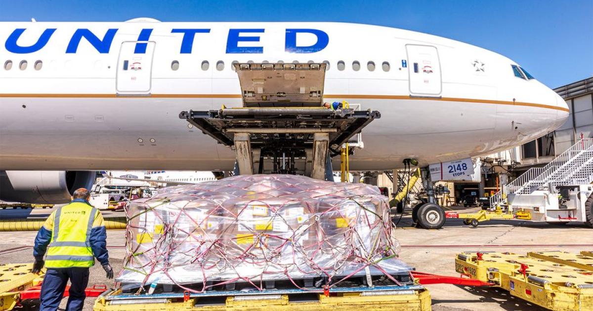 Demand for air cargo took a steep dip in 2020, but yields and load factors improved as carriers like United adjusted capacity to take account of severely diminished passenger traffic. (Photo: United)