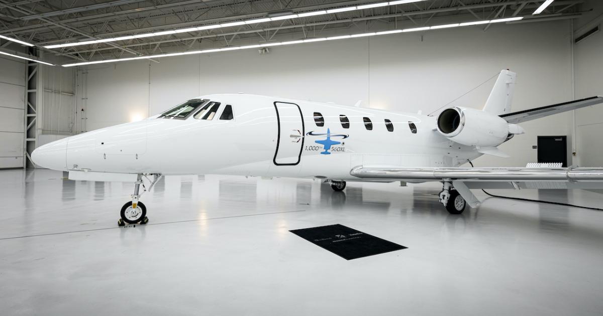 The 1,000th Cessna Citation Model 560XL will be managed and operated by Part 135 operator Custom Jet Charters. (Photo: Textron Aviation)