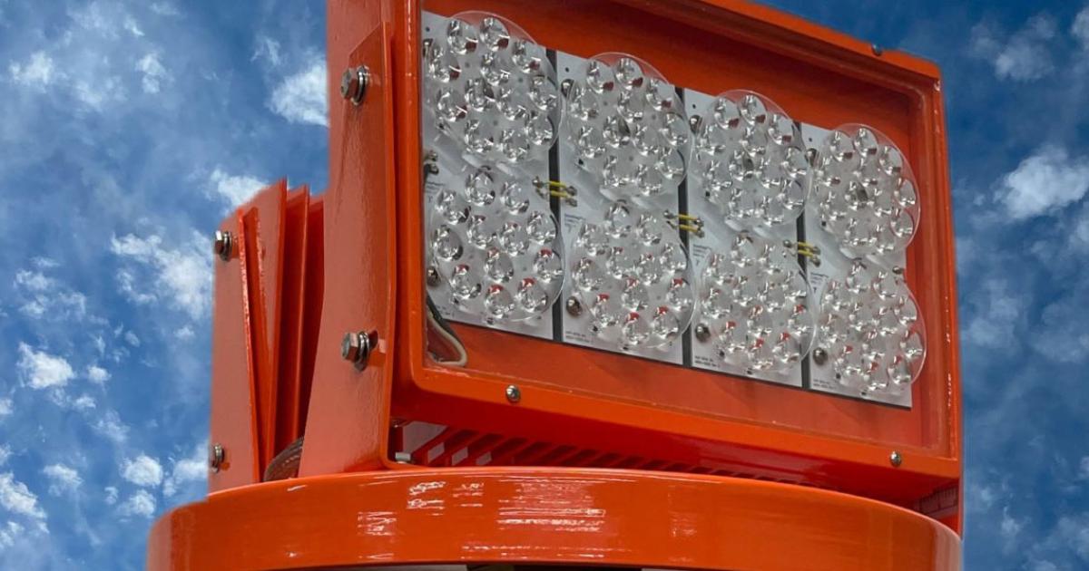 The new Hali-Brite rotating beacon at Florida's Boca Raton Airport offers several advantages over the traditional metal halide bulbed beacons.