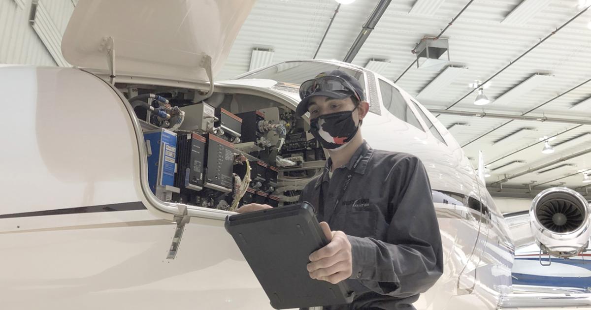 The issuing of iPads to West Star Aviation technicians is expected to increase efficiency and minimize aircraft downtime. (Photo: West Star Aviation)