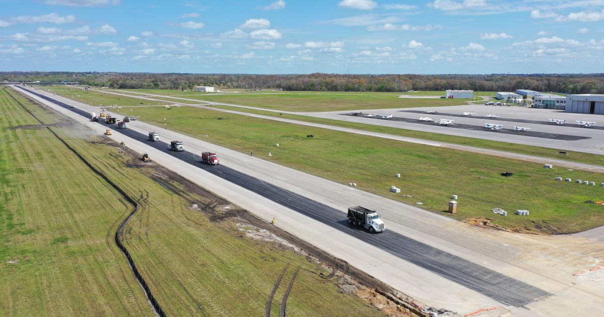 Pavement work on the runways was part of a $7.7 million airfield improvement project at Tampa Executive Airport that is expected to be completed in April. 