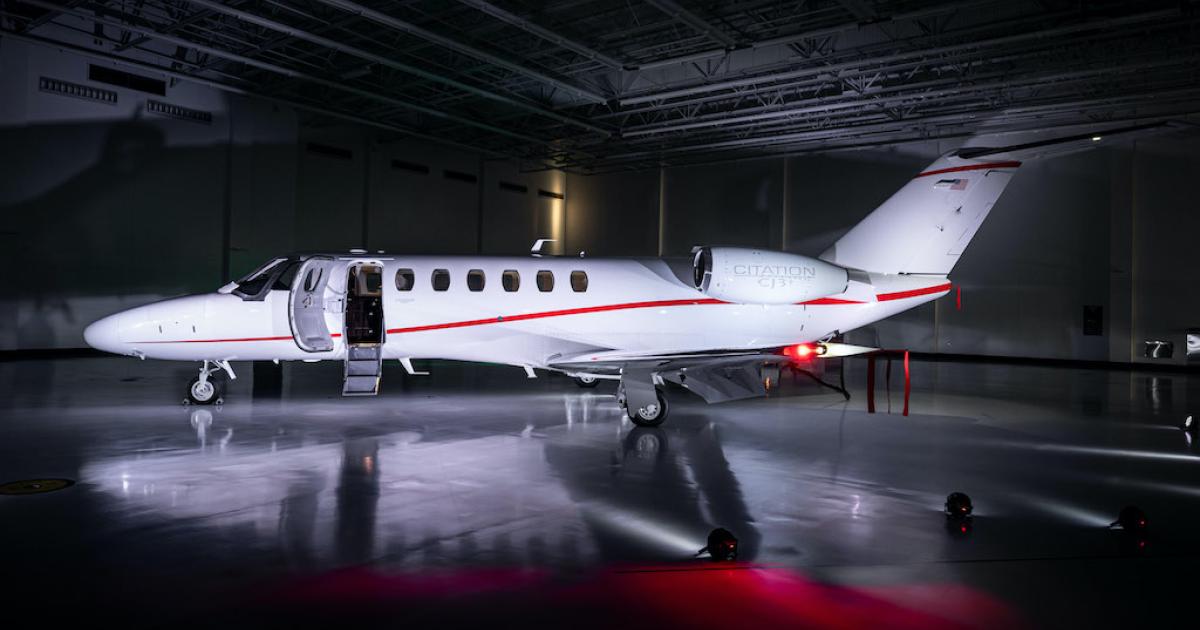 Textron Aviation handed over the 600th Citation CJ3-series jet, a CJ3+, to an undisclosed North American customer. (Photo: Textron Aviation)