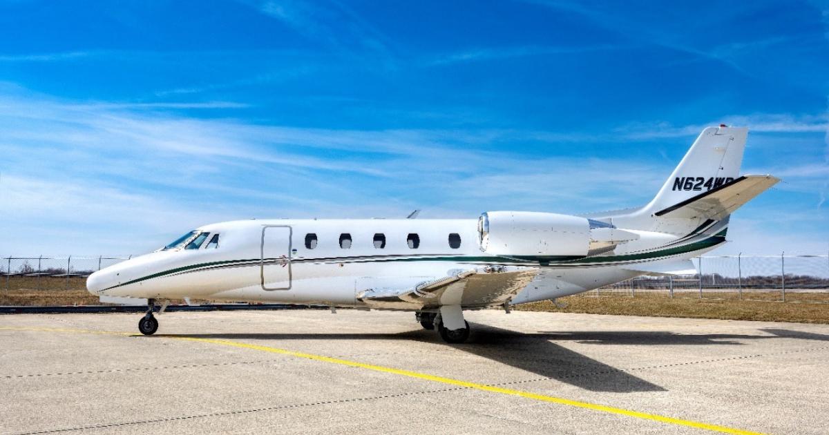 This Cessna Citation Excel has joined two other Model 560XLs in First Wing Charter and Management's all-Citation fleet. (Photo: First Wing Charter and Management)