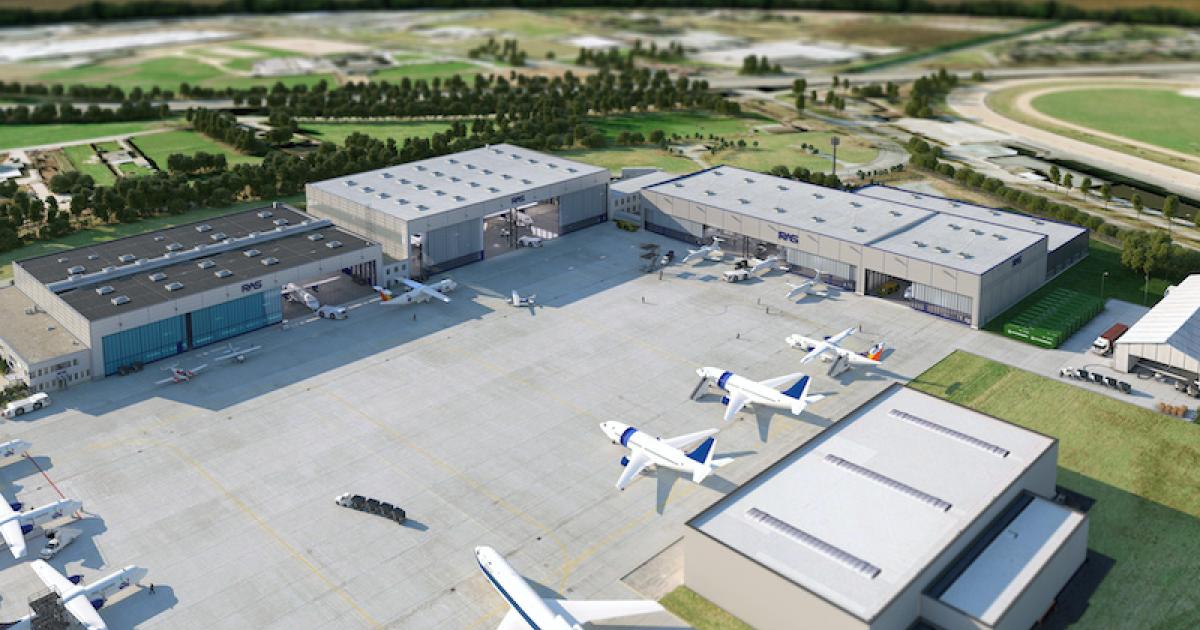 Rheinland Air Service's third maintenance hangar at Mönchengladbach Airport will allow it to keep up with increasing business aircraft maintenance. (Image: Rheinland Air Service)