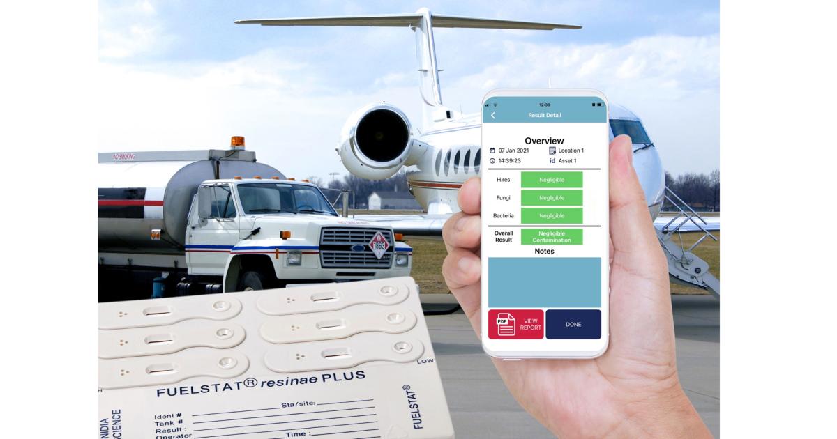 Conidia Bioscience's new FUELSTAT Result mobile app promises to shorten a fuel contamination testing process that normally takes days to mere minutes.