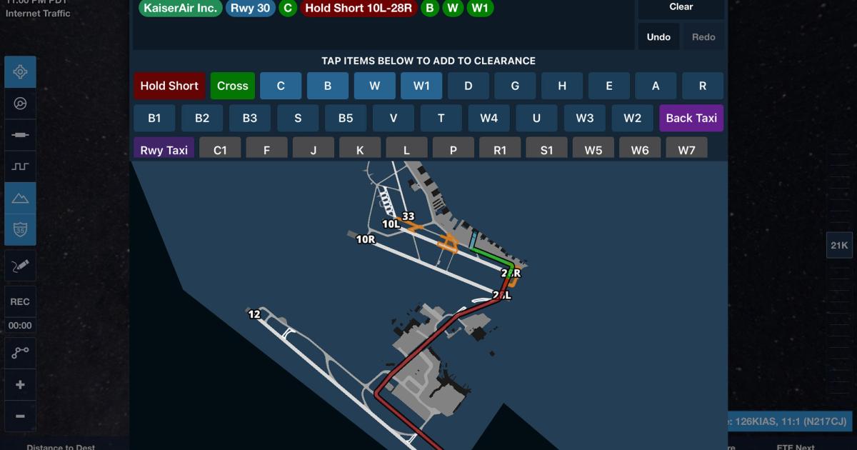The latest version of ForeFlight includes a new feature called Taxi Routing that lets users chart their course from the ramp to the runway and vice versa. Other new features in version 13.3 include dynamic wind speed and temperatures layers that show animated wind speed and temperature forecasts anywhere in the world.