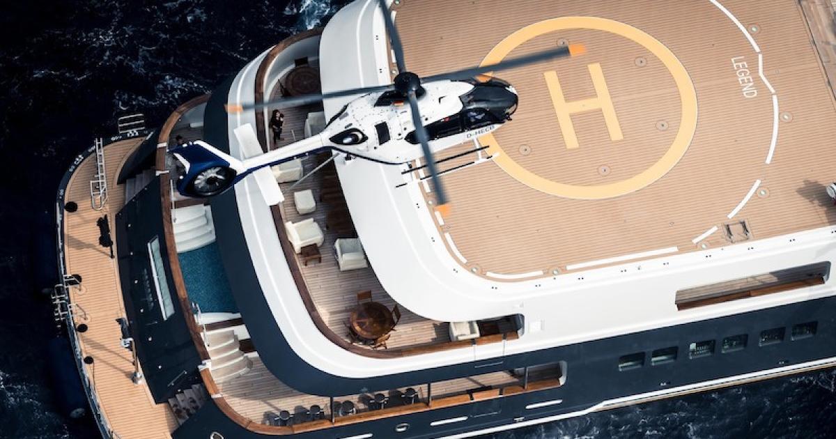 Airbus Corporate Helicopters has developed a 70 percent share in the yachting market with its ACH135 and ACH145 models primarily satisfying that niche. (Photo: Airbus Corporate Helicopters)