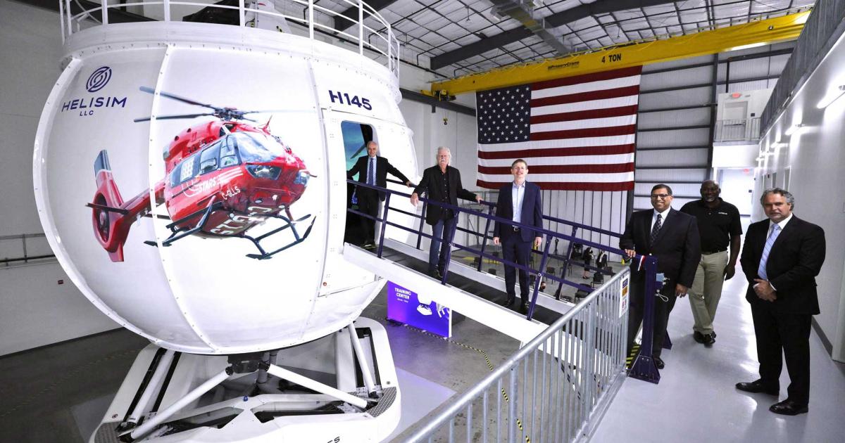 Airbus Helicopters, which already has stationed an H145 simulator in Germany, added a second to its campus in Grand Prairie, Texas.