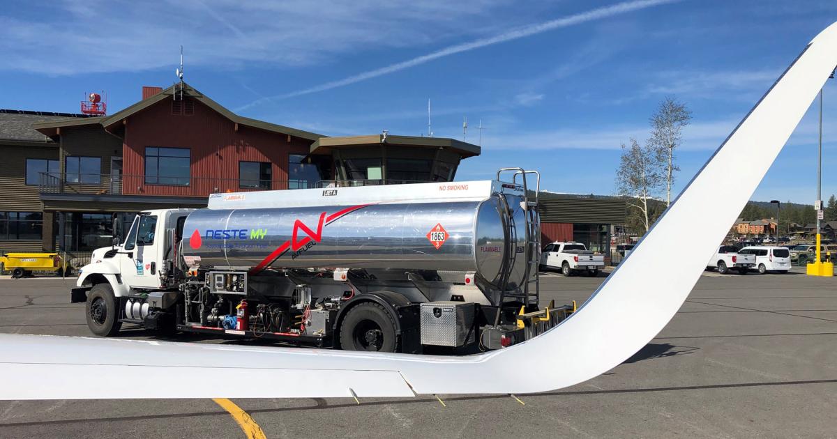 Truckee Tahoe Airport, a gateway to some of California's most unspoiled wilderness areas, is the latest in the state to offer permanent supplies of SAF. (Photo: Avfuel) 