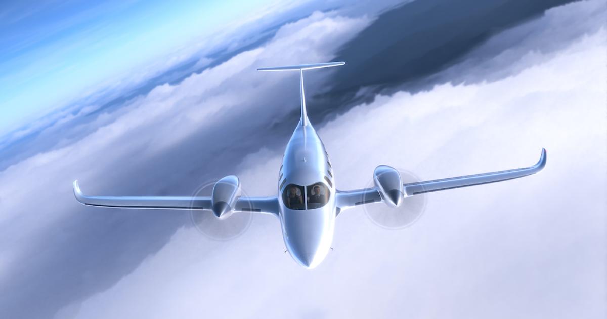 Bye Aerospace's proposed eFlyer 800 is this most serious electric-powered challenger to traditional business turboprops, including the King Air 260 and TBM 910. (Image: Bye Aerospace)