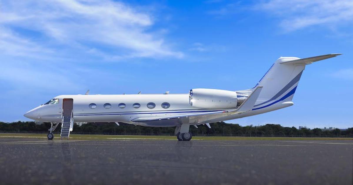 This Gulfstream GIV-SP was one of seven business jets that was added to its fleet in the 12 months since March 2020. (Photo: Journey Aviation) 