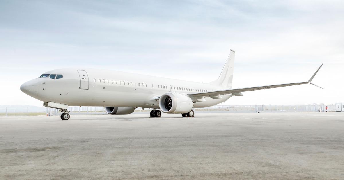 Jet Aviation has concluded the first-ever VVIP completion on a Boeing BBJ 737 MAX. (Photo: Jet Aviation)