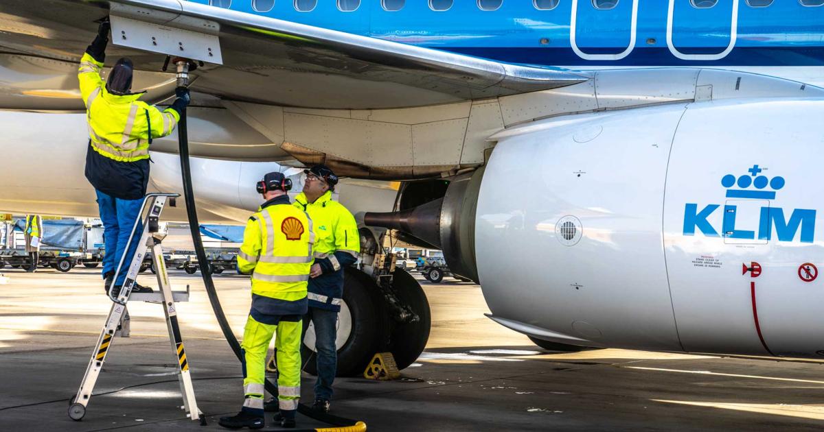 KLM flew its first passenger flight with sustainable synthetic kerosene in January.