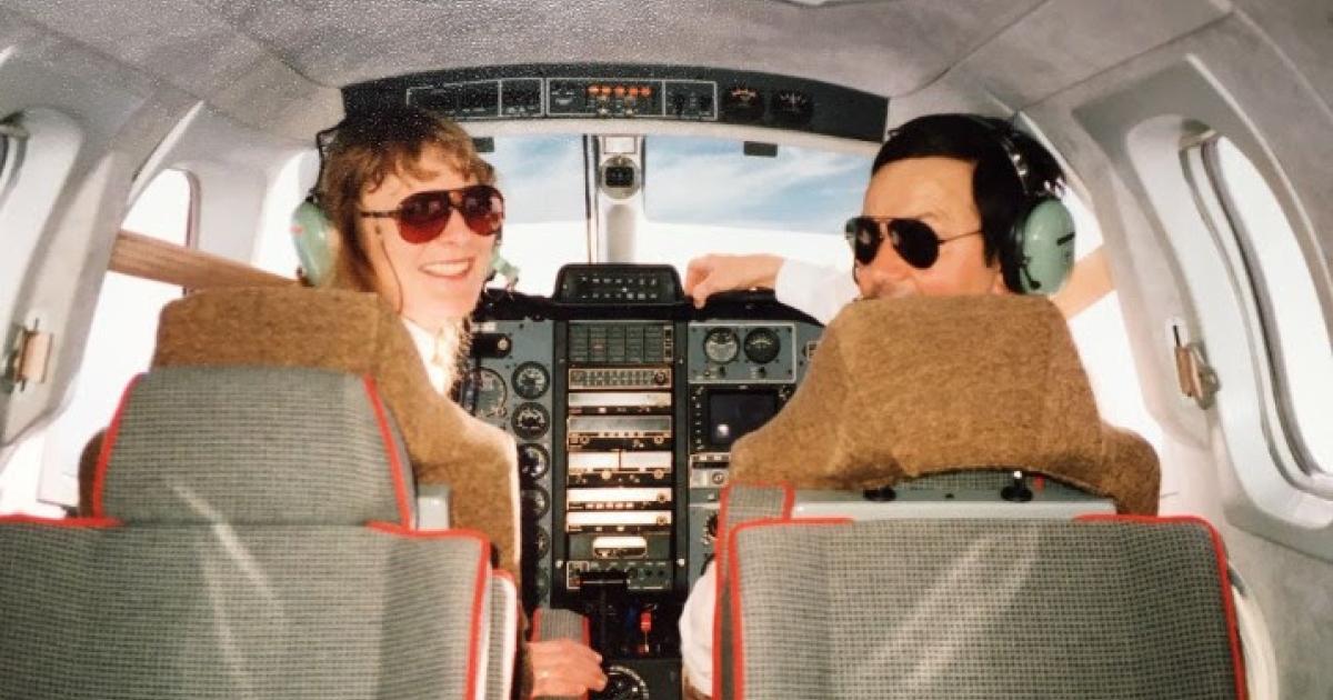 Margrit Waltz, who is set to complete her 900th ferry flight in a TBM 940, made her first TBM 700 ferry flight with test pilot Christian Briand in 1991. (Photo: Daher)

