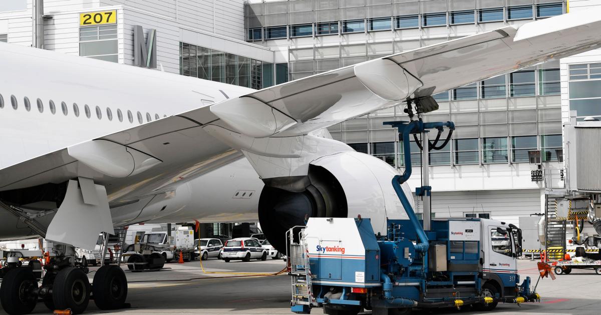 Beginning June 1, sustainable aviation fuel (SAF) will be pumped into the general fuel storage tanks at Munich Airport, paid for by commercial airlines and at least one business aviation operator, and dispensed to all aircraft that refuel there. (Photo: Munich Airport)