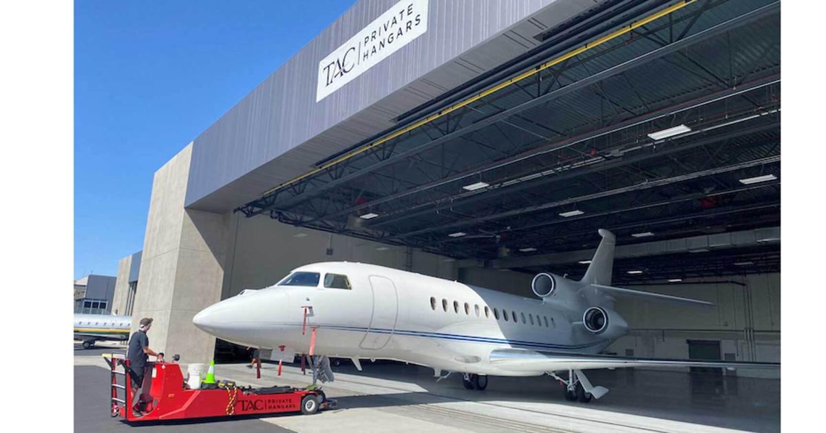 TAC Private Hangars will manage 60,000 sq ft of hangar space and 5,000 sq ft of office space at Scottsdale Airport in Arizona following parent company The Arnold Companies' acquisition of the assets of Gemini Air Group. (Photo: TAC Private Hangars)