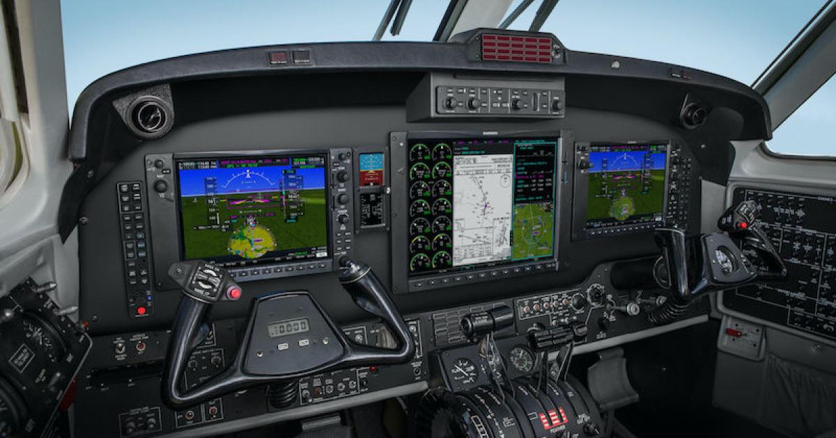 Garmin G1000 NXi installed in a King Air. (Photo: Blackhawk Aerospace)