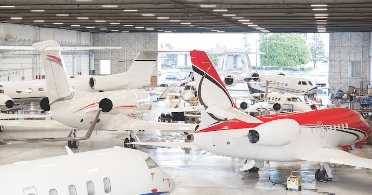Clay Lacy Aviation's maintenance facility at Van Nuys Airport. (Photo: Clay Lacy Aviation)