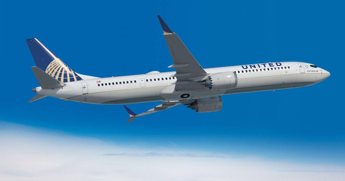 United Airlines' order for 270 airplanes includes 150 Boeing 737 Max 10s. (Image: Boeing)
