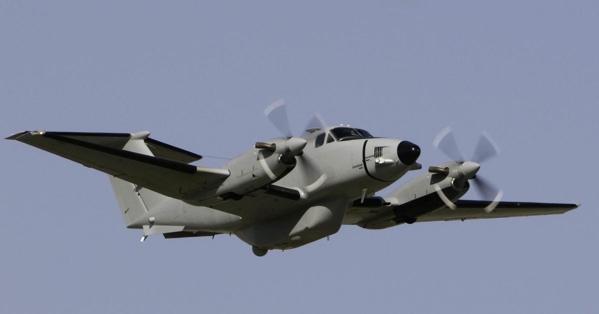 The milestone Beechcraft King Air 300 is part of a larger fleet of the Army’s Medium Altitude Reconnaissance and Surveillance System aircraft. (Photo: Textron Aviation