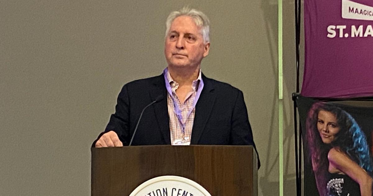 Speaking at the 5th annual Caribavia conference earlier this month, InterCaribbean Airways CEO Trevor Sadler described the challenges faced by commercial aviation in the Caribbean in the aftermath of the Covid pandemic. (Photo: AIN/Curt Epstein)